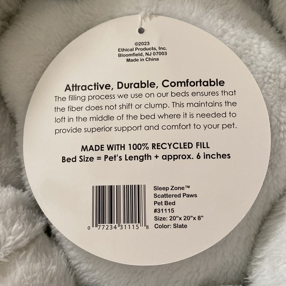 2/$28 or 1/$20 Spot Sleep Zone Cozy Pet Bed for Cats & Small Dogs 20β x 20β x 8β - Picture 5 of 7